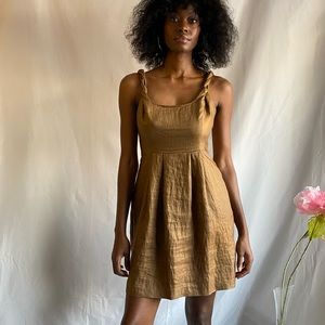 Yoana baraschi bronze babydoll dress